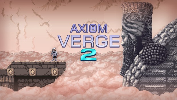 Axiom Verge 2 official artwork and logo for the indie metroidvania