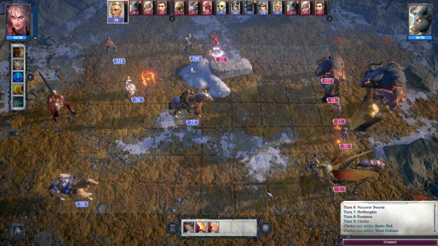 Pathfinder: Wrath of the Righteous screenshot of the turn-based combat inspired by HOMAM