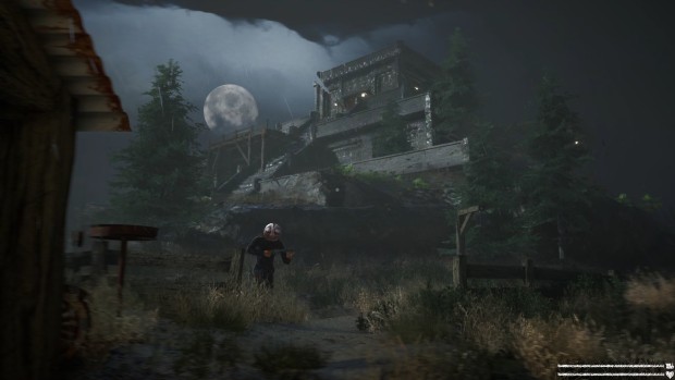 Choo-Choo Charles survival horror game with a demonic train screenshot of the player watching a creepy, posessed enemy