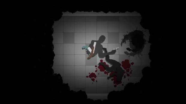Endoparasitic indie minimalistic, one-handed horror game screenshot of monsters attacking at close range