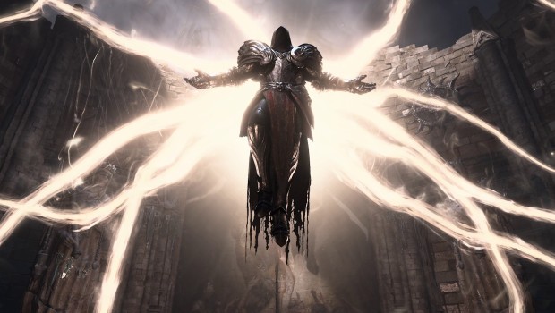 Diablo 4 screenshot showing off the angel Inarius