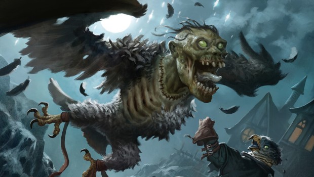 MTG Arena artwork for the Falcon Abomination card