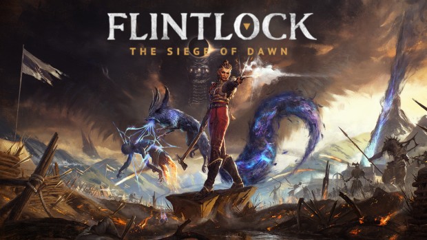 Flintlock: The Siege of Dawn Souls-like open-world RPG artwork and logo