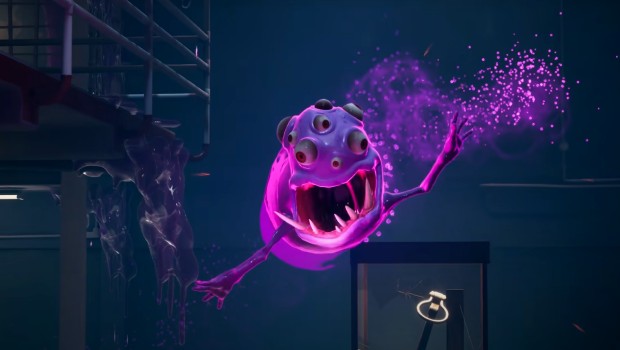 Ghostbusters: Spirits Unleashed screenshot of a playable purple ghost