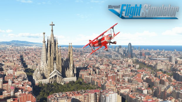 Microsoft Flight Simulator screenshot of the Barcelona update