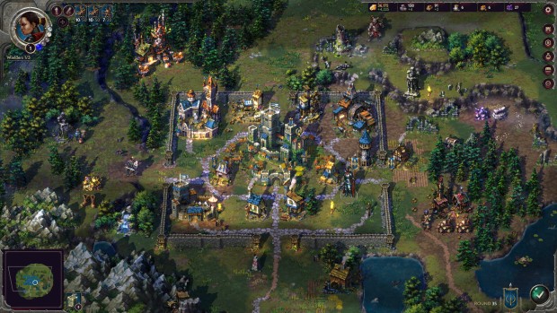 Songs of Conquest HOMAM inspired strategy game city screenshot