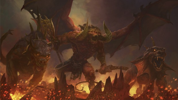 Total War: Warhammer 3 artwork showing off Khorne daemons