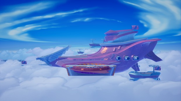 Rivals of Aether 2 gameplay screenshot of the skyship level