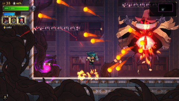 Rogue Legacy 2 screenshot of the player fighting a boss