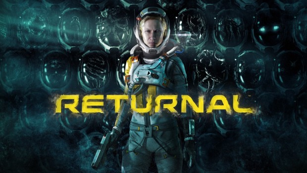 Returnal, PC and PlayStation 5's third-person roguelike, artwork showing off main character and logo