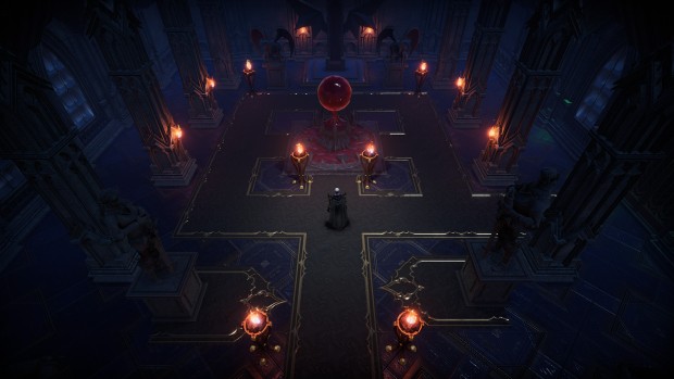Battlerite studio's vampire survival game V Rising screenshot of a spooky and blood-fueled castle