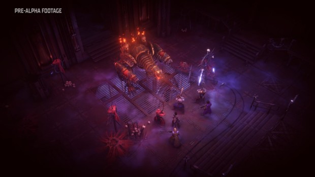 Warhammer 40,000 Rogue Trader turn-based CRPG from Owlcat Games scerenshot of a chaos attack