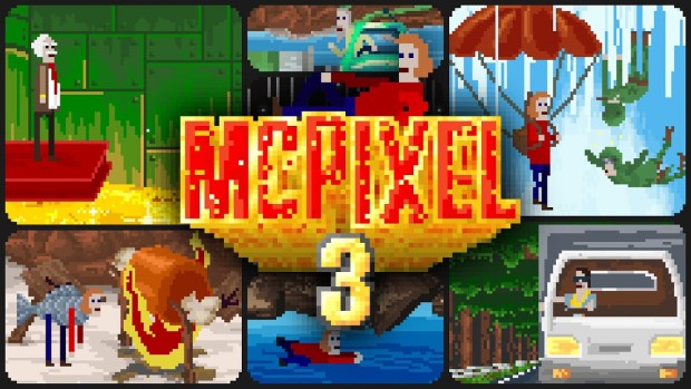 McPixel 3 official artwork for the humoristic and satirical 'puzzle' adventure