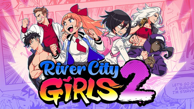 Colorful co-op focused beat 'em up River City Girls 2 artwork and logo