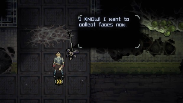 There Is No Light indie action-RPG screenshot of the companion's humorous dialogue