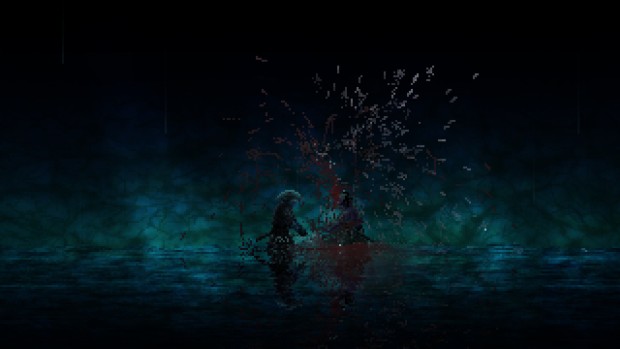 First Cut: Samurai Duel indie sword-fighting game screenshot of combat in a dark cave
