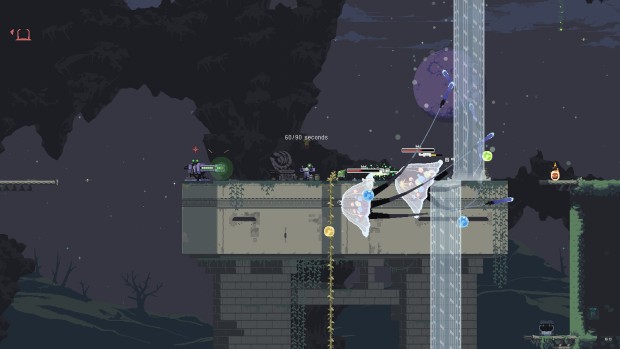 Risk of Rain Returns action-roguelike screenshot of alien jellyfish attacking the player