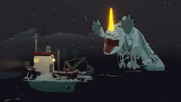 Lovecraftian fishing and exploration game Dredge screenshot of the strange narwhal