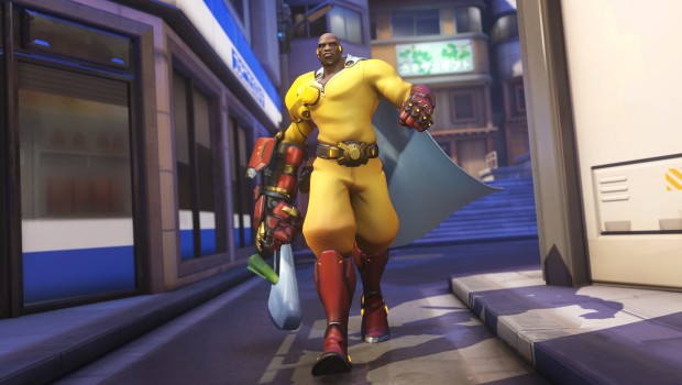 Overwatch 2 One-Punch Man crossover skin Saitama Doomfist