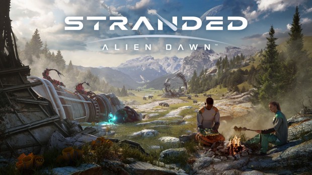 Stranded: Alien Dawn key artwork for the RimWorld inspired colony simulator
