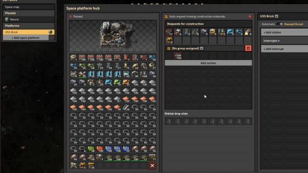 Factorio: Space Age Beginner's Guide screenshot of a space platform packed for flight