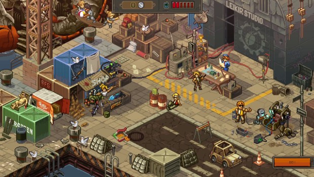 Metal Slug Tactics screenshot of a friendly base