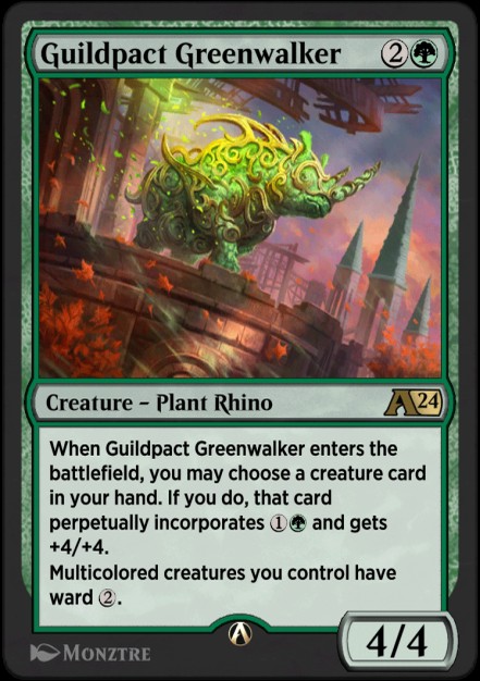 MTG Arena Alchemy: Murders at Karlov Manor Guildpact Greenwalker card