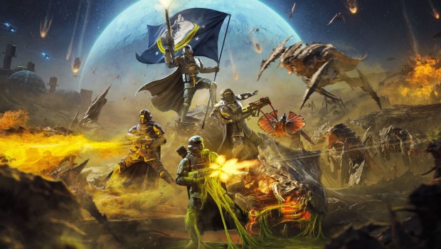 Here's to hoping this is the last we've seen of Arc-based crashes. I love that weapon so much! Helldivers 2 official artwork without logo