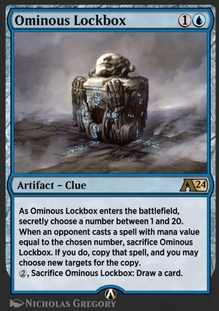 MTG Arena Alchemy: Karlov Manor screenshot of my favorite new card Ominous Lockbox