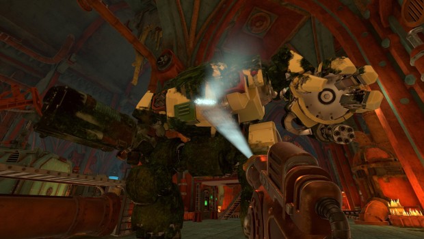 PowerWash Simulator Warhammer 40k crossover DLC screenshot an Imperial Dreadnaught