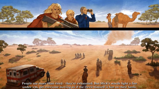 Broken Roads screenshot from one the early cinematics