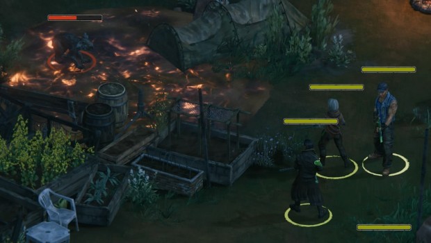 Broken Roads screenshot of using magic against drop bears