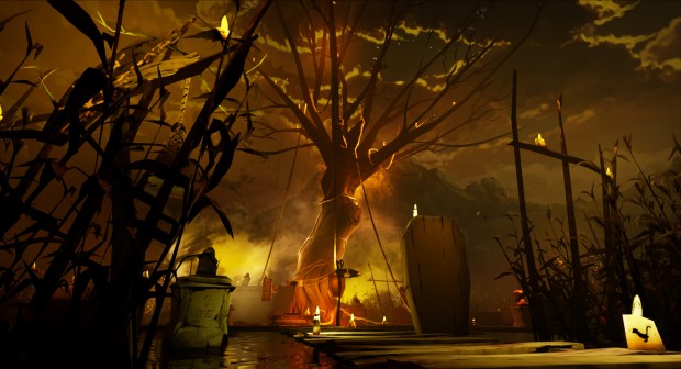 Harvest Hunt indie horror roguelike screenshot of the 'sacred' tree