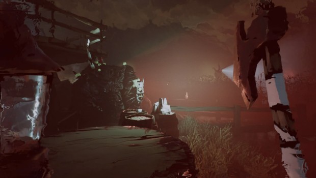 Harvest Hunt indie survival horror roguelike screenshot of the player attacking the monster