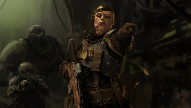 Darktide artwork for the Veteran commander