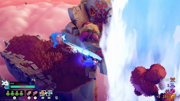 Windblown Beginner's Guide screenshot of a secret hidden behind a waterfall