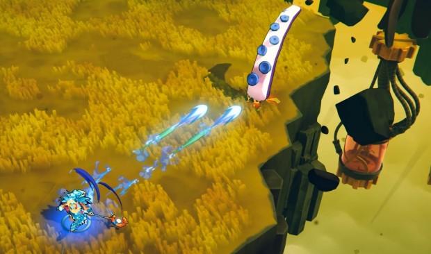 Windblown screenshot of a weird tentacle monster