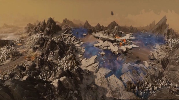 Total War: Warhammer 3 screenshot of the strange chaos wastes landscape