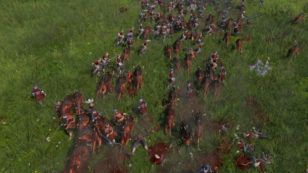 Total War: Warhammer 3 screenshot of khorne hounds running amok