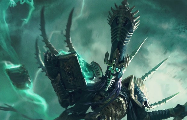 Total War: Warhammer 3 artwork showing off Nagash from the End Times DLC