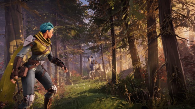 Lost Isles teaser screenshot of the player hunting a deer