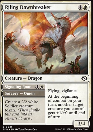 Riling Dawnbreaker from Tarkir: Dragonstorm, a Magic: The Gathering Arena card