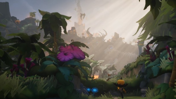 Crash Bandicoot 4 screenshot of dinosaur volcano