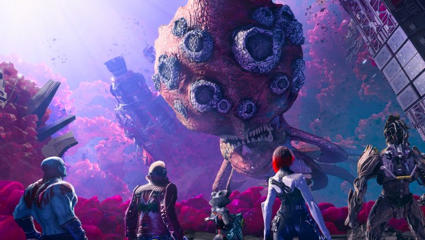 Guardians of the Galaxy game screenshot of a giant, fake-out enemy