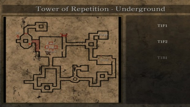 Labyrinth of the Demon King survival-horror dungeon-crawler screenshot of the in-game map