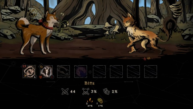 Voidsayer Pokemon and Darkest Dungeon inspired monster-taming RPG - screenshot of the combat screen