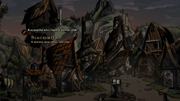 Voidsayer Pokemon and Darkest Dungeon inspired monster-taming RPG - screenshot of the city you can build and upgrade