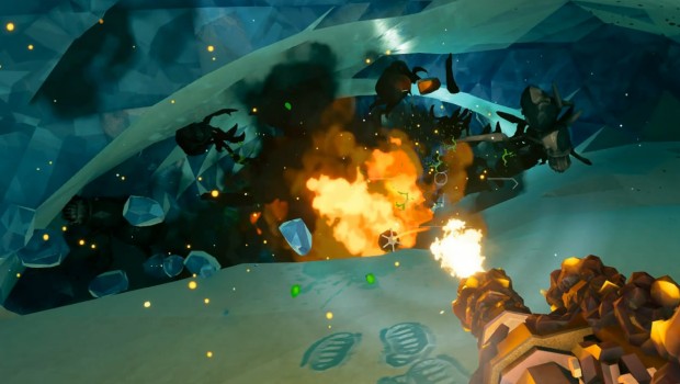 Deep Rock Galactic screenshot of the mighty mortar rounds