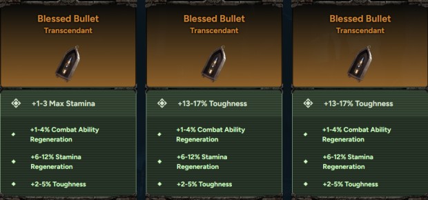 Darktide screenshot of a very good curio combination