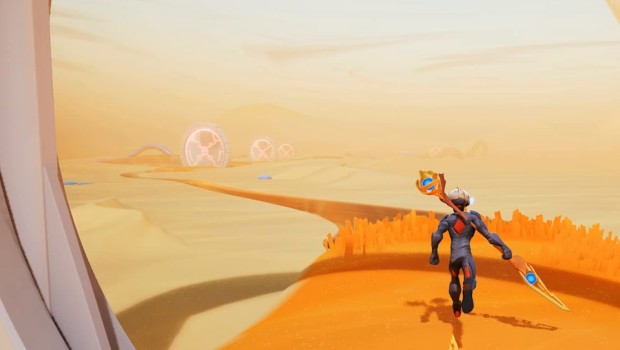 Godbreaker screenshot of the level design which is excessively linear